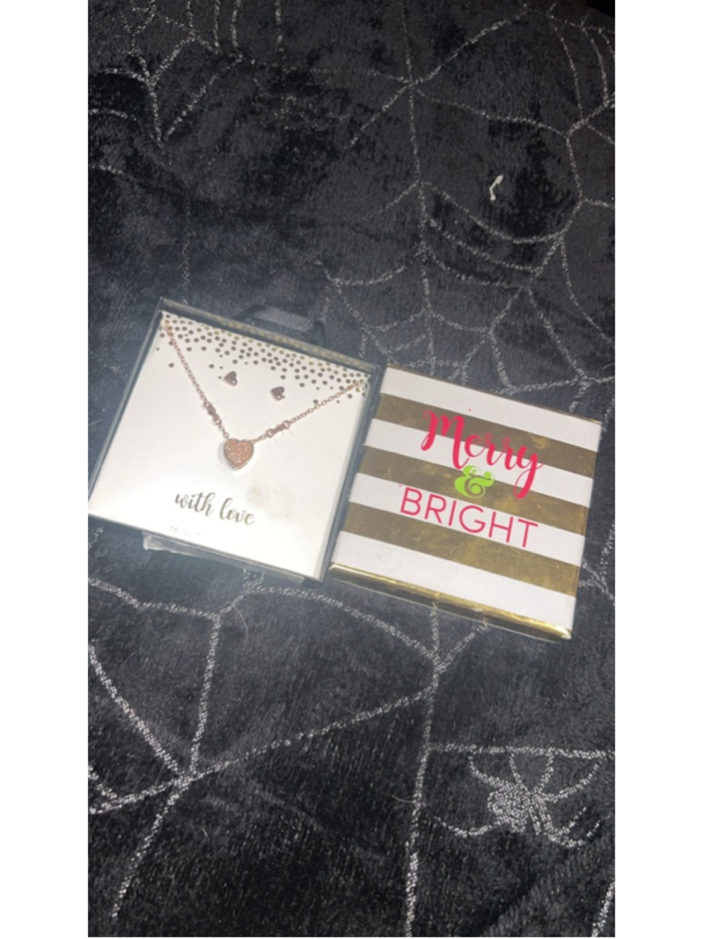 Women's Unbranded Heart Necklace Set One Size Rose Gold
